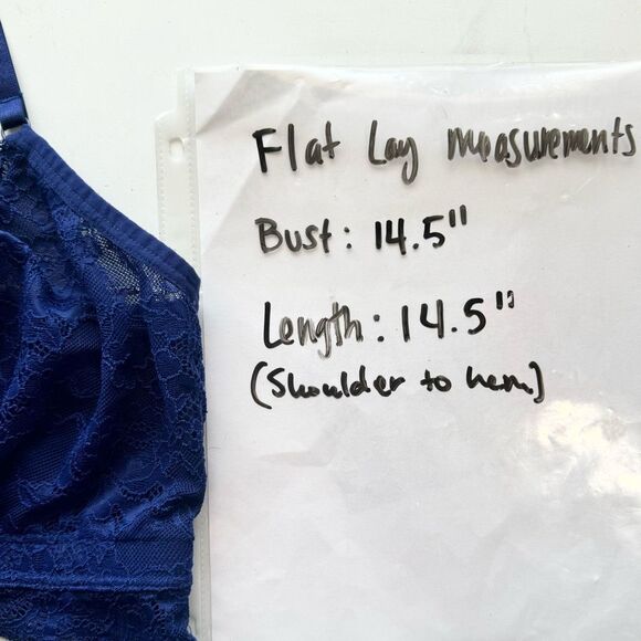 Torrid Royal Blue Curve Lace Bralette Women’s Size 0 - Picture 5 of 5